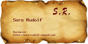 Sors Rudolf névjegykártya